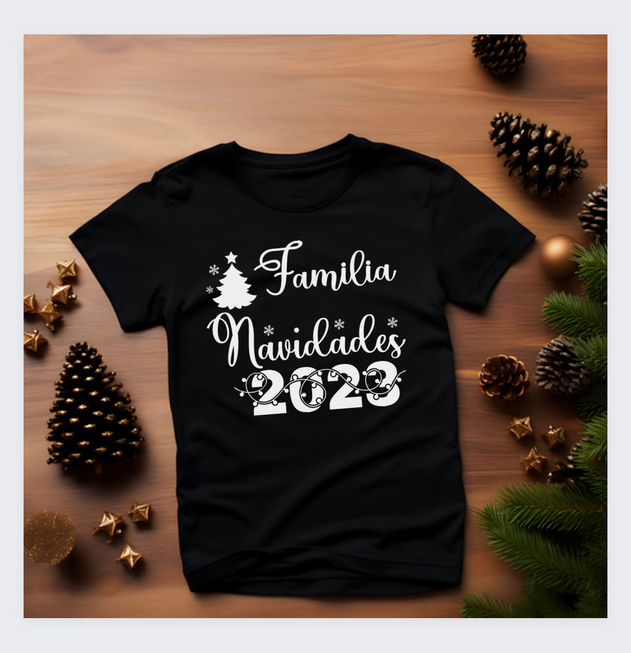 Camisetas de navidad para la familia- camisas personalizadas para navidad- Agrega tu apellido