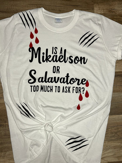 TVD fan shirt| Salvatore brothers| Mikaelson Brothers