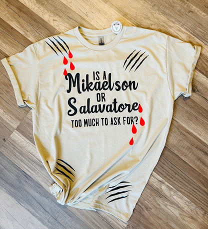 TVD fan shirt| Salvatore brothers| Mikaelson Brothers