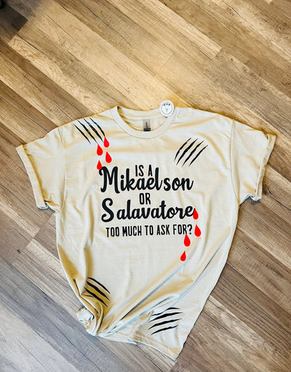 TVD fan shirt| Salvatore brothers| Mikaelson Brothers