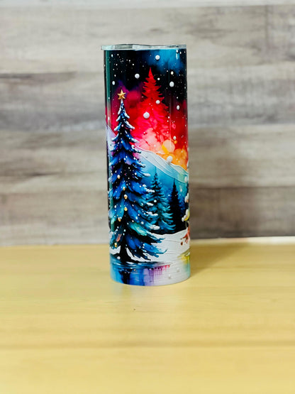 Colorful Christmas tumbler