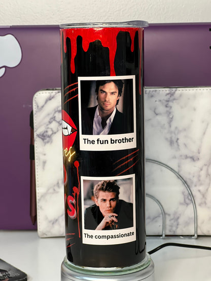 Vampire Diaries 20oz Skinny Tumbler | bad boys black| Stefan | Klaus | Damon |Elijah