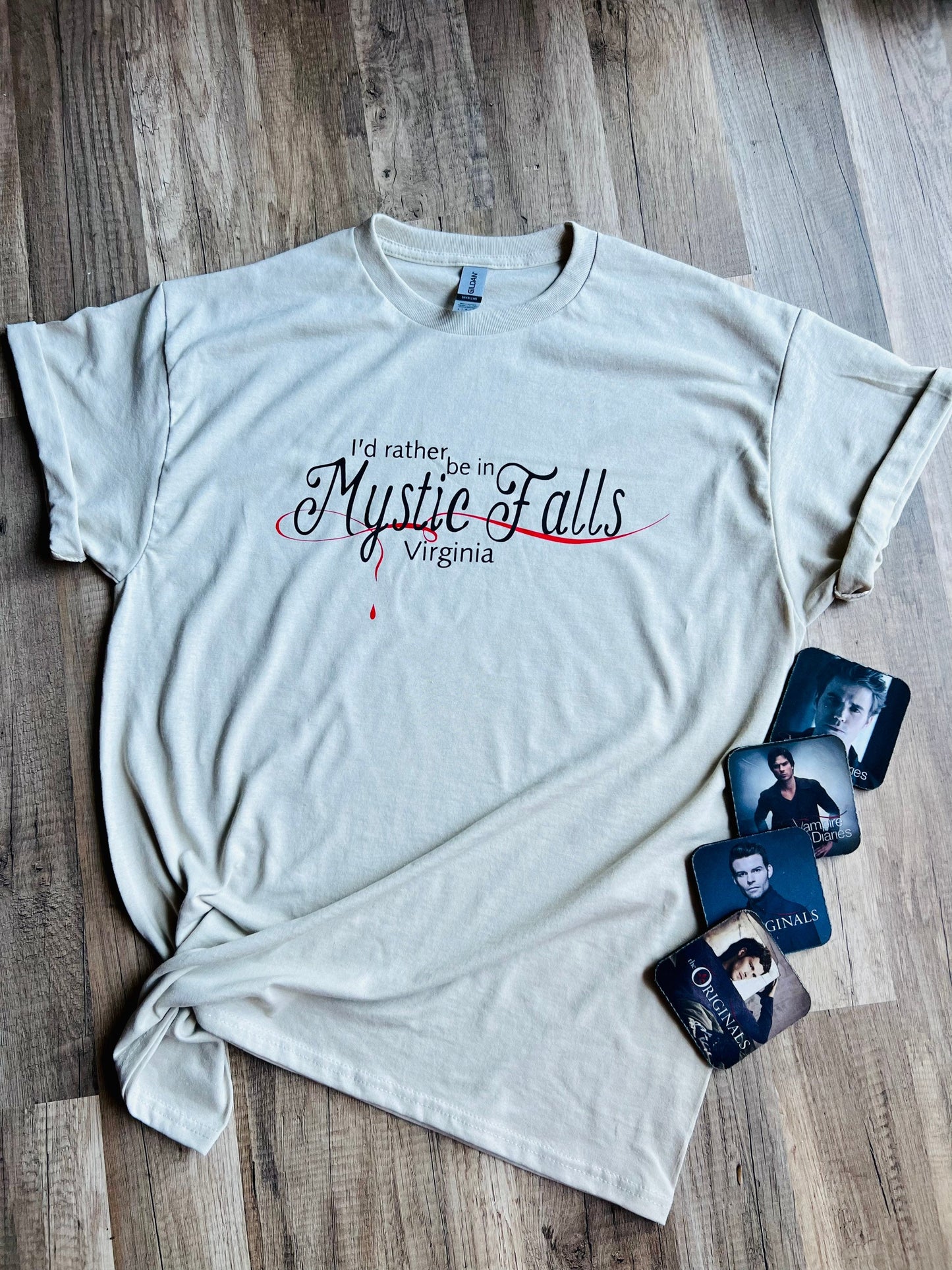 TVD fan shirt| I’ve rather be in Mystic Falls shirt