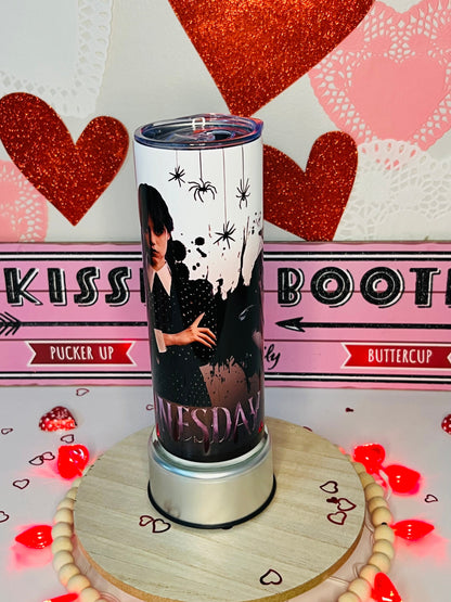 Wednesday Addams 20oz Skinny Tumbler | Dancing Wednesday |Nevermore