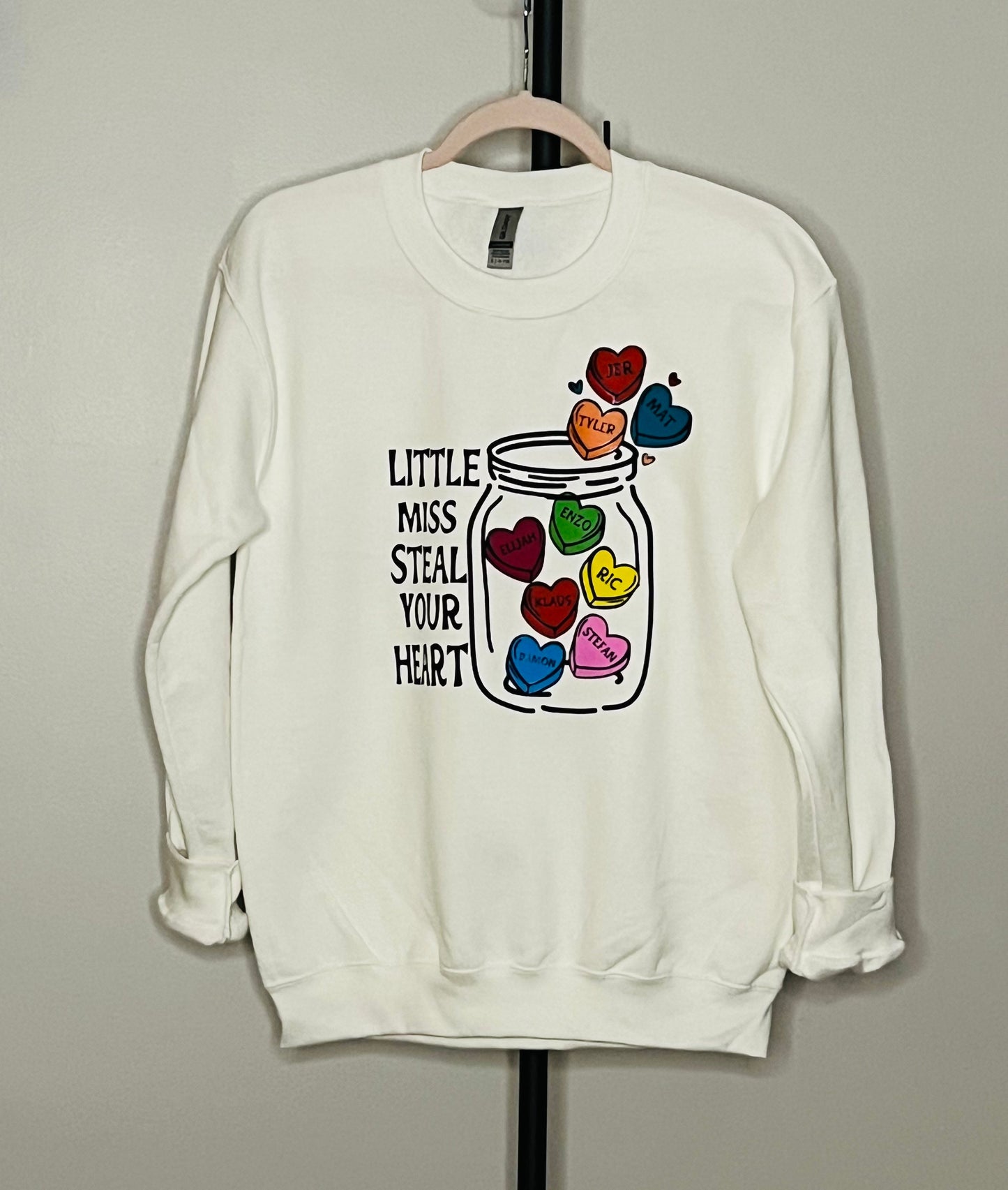 TVD fan sweatshirt| Little miss steal your heart|  jar of hearts