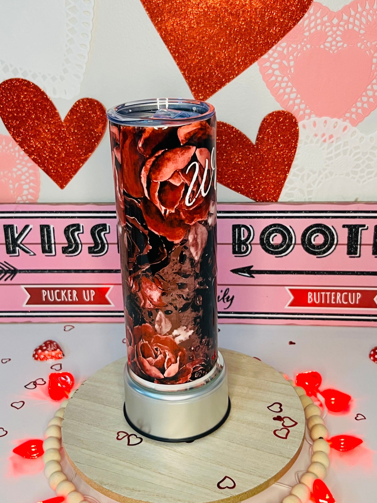 Wednesday Addams 20oz Skinny Tumbler | Roses| Nevermore.