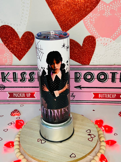 Wednesday Addams 20oz Skinny Tumbler | Dancing Wednesday |Nevermore