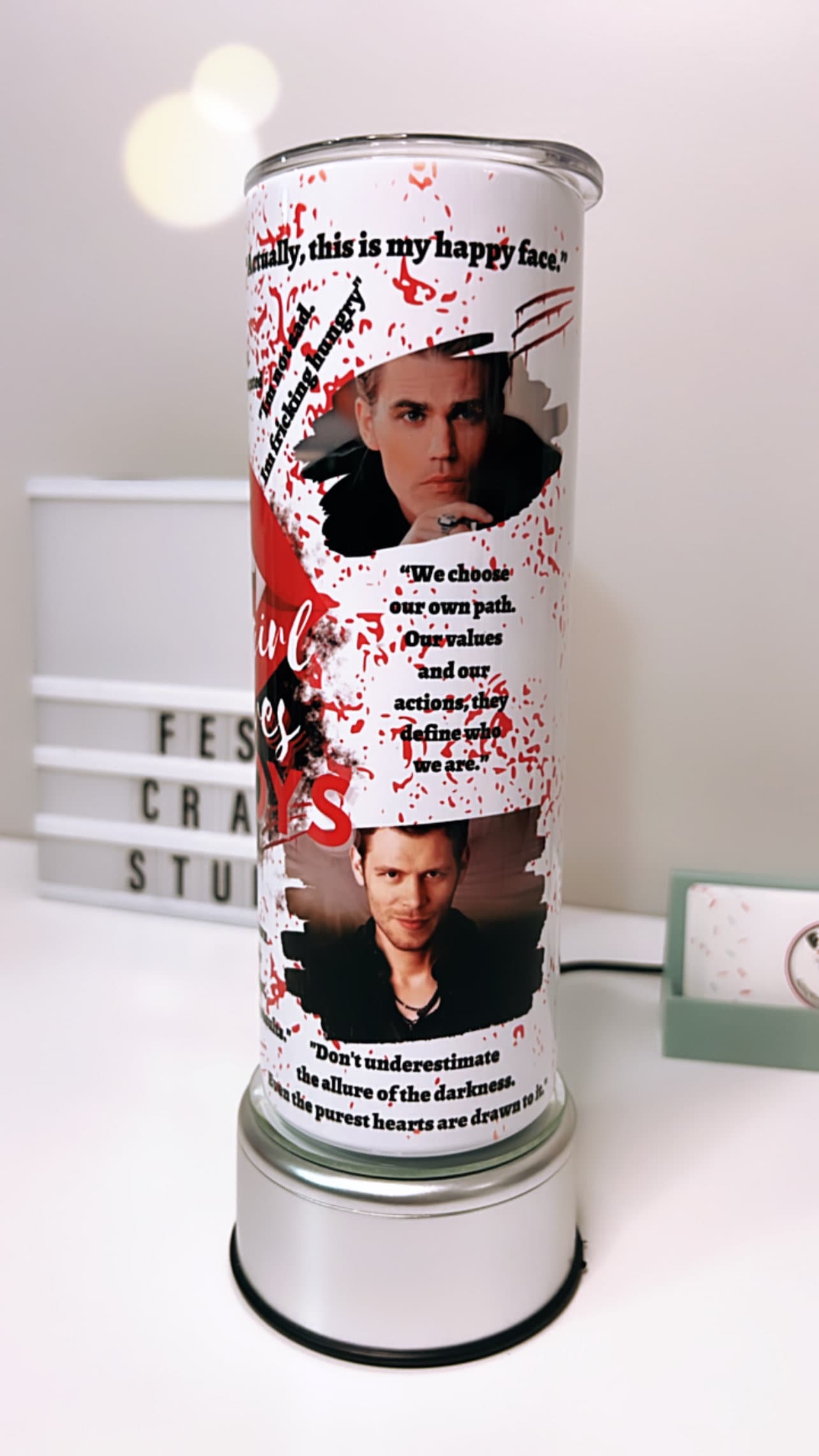 Vampire Diaries 20oz Skinny Tumbler | bad boys|Stefan | Klaus| Damon | Elijah