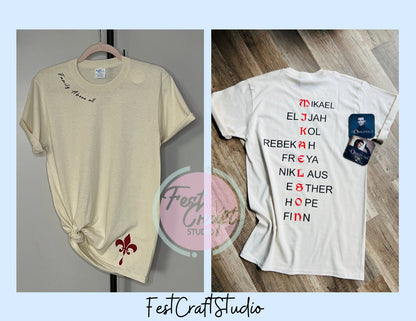 TVD fan shirt| The Mikaelsons|the original family| New Orleans|Mystic Falls| Virginia shirt| Vampire Diaries