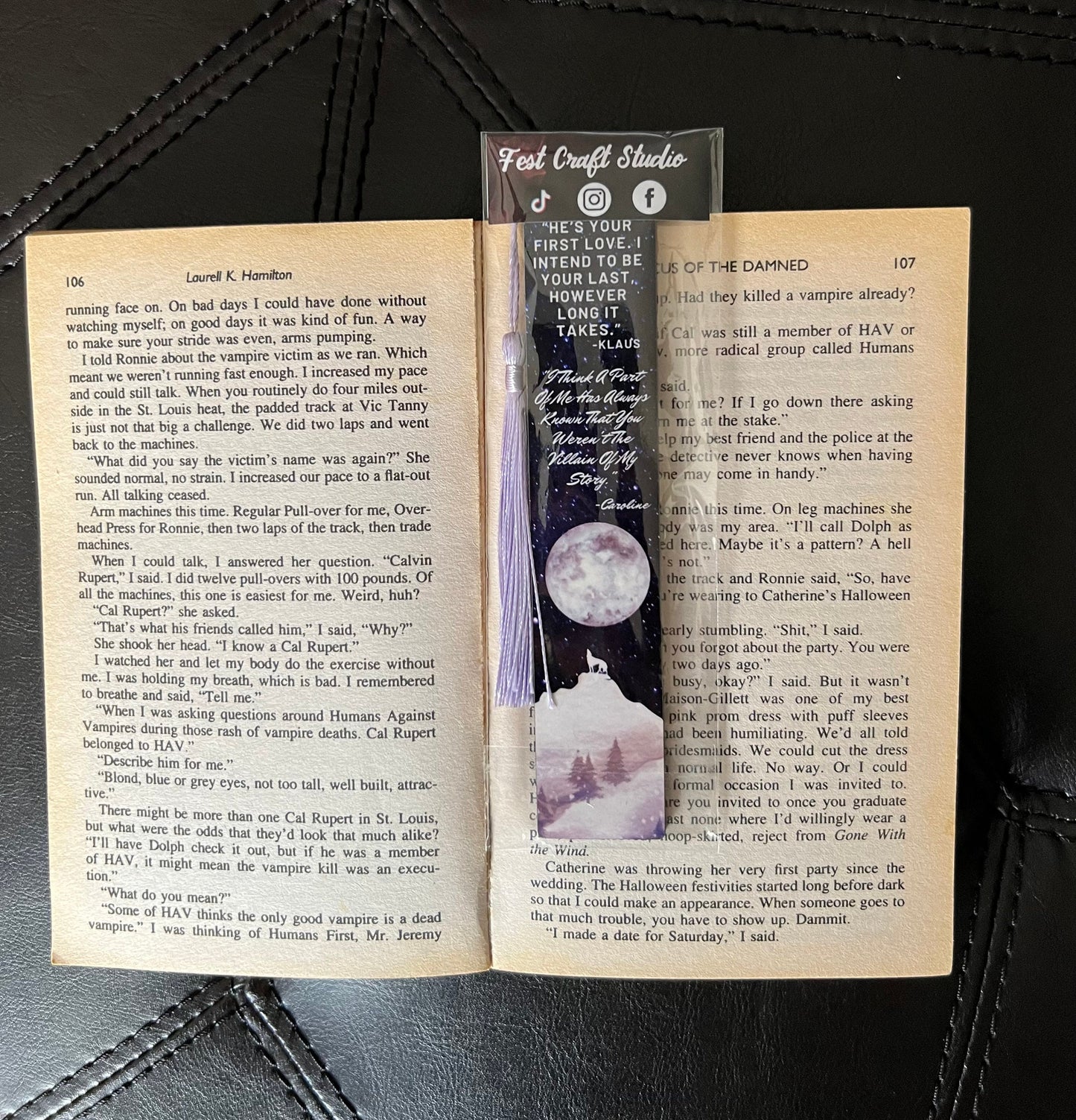 TVD Couples| Klaroline |TV Show Inspired Bookmarks | Wood Bookmark| Gift Book Lovers | Bookish | Tassel | Double Sided| Sublimated