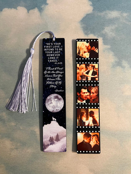 TVD Couples| Klaroline |TV Show Inspired Bookmarks | Wood Bookmark| Gift Book Lovers | Bookish | Tassel | Double Sided| Sublimated