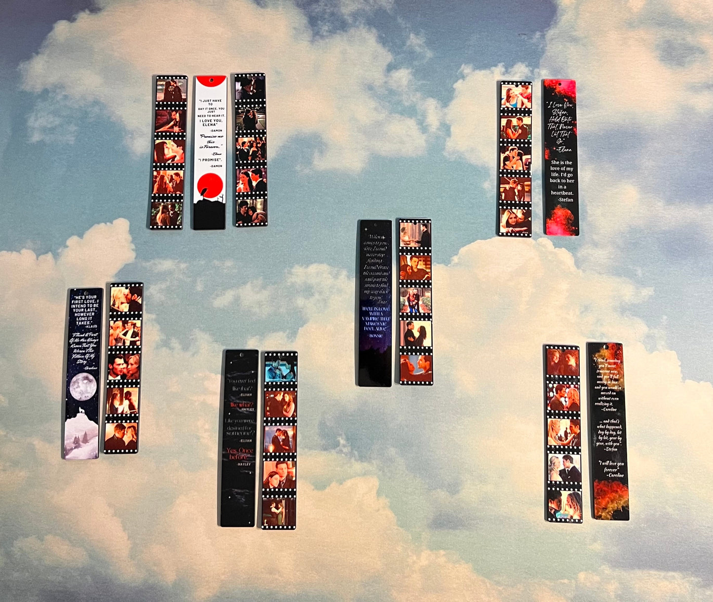 TVD Couples| Stelena |TV Show Inspired Bookmarks | Wood Bookmark| Gift Book Lovers | Bookish | Tassel | Double Sided| Sublimated