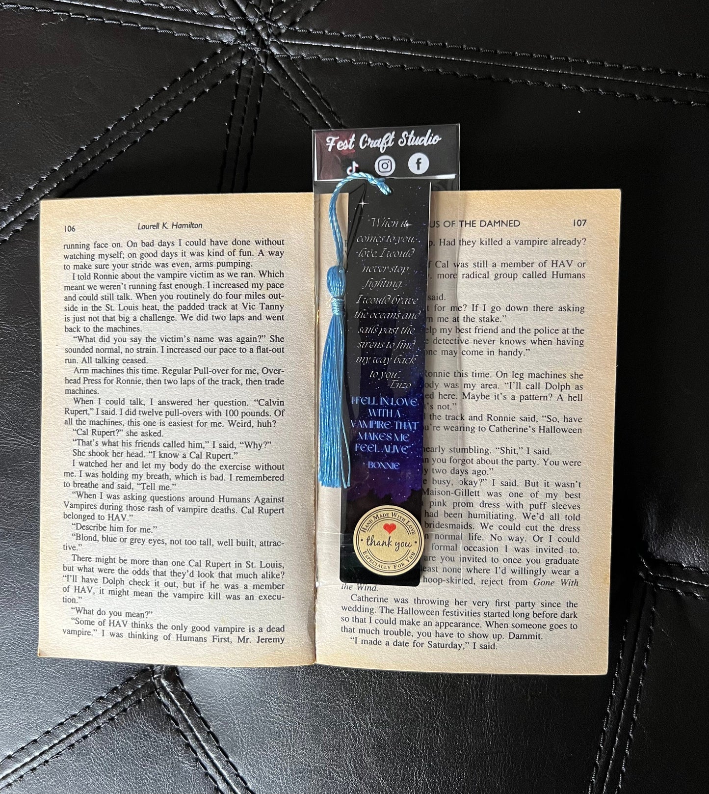 TVD Couples| Benzo |TV Show Inspired Bookmarks | Wood Bookmark| Gift Book Lovers | Bookish | Tassel | Double Sided| Sublimated