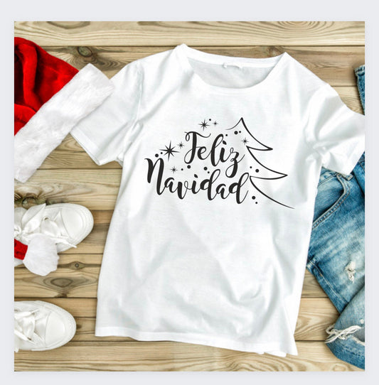 Camiseta para navidad- Feliz navidad- camisa personalizada para navidad- navidad en familia- navidad y amigos