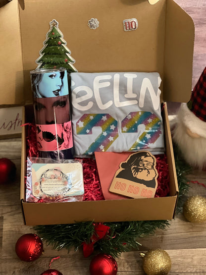Ultimate Swiftie Gift Box| T-shirt and Tumbler bundle|Christmas Gift Box| TS inspire bundle| Feeling 22