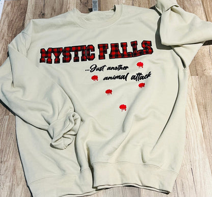 Mystic Falls Sweatshirt| Just another animal attack The originals|Christmas sweatshirts|Vampire Diaries inspired sweatshirt